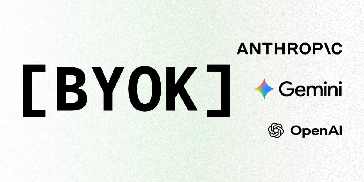 YappJam BYOK subscription — bring your own Anthropic, OpenAI, or Google API keys